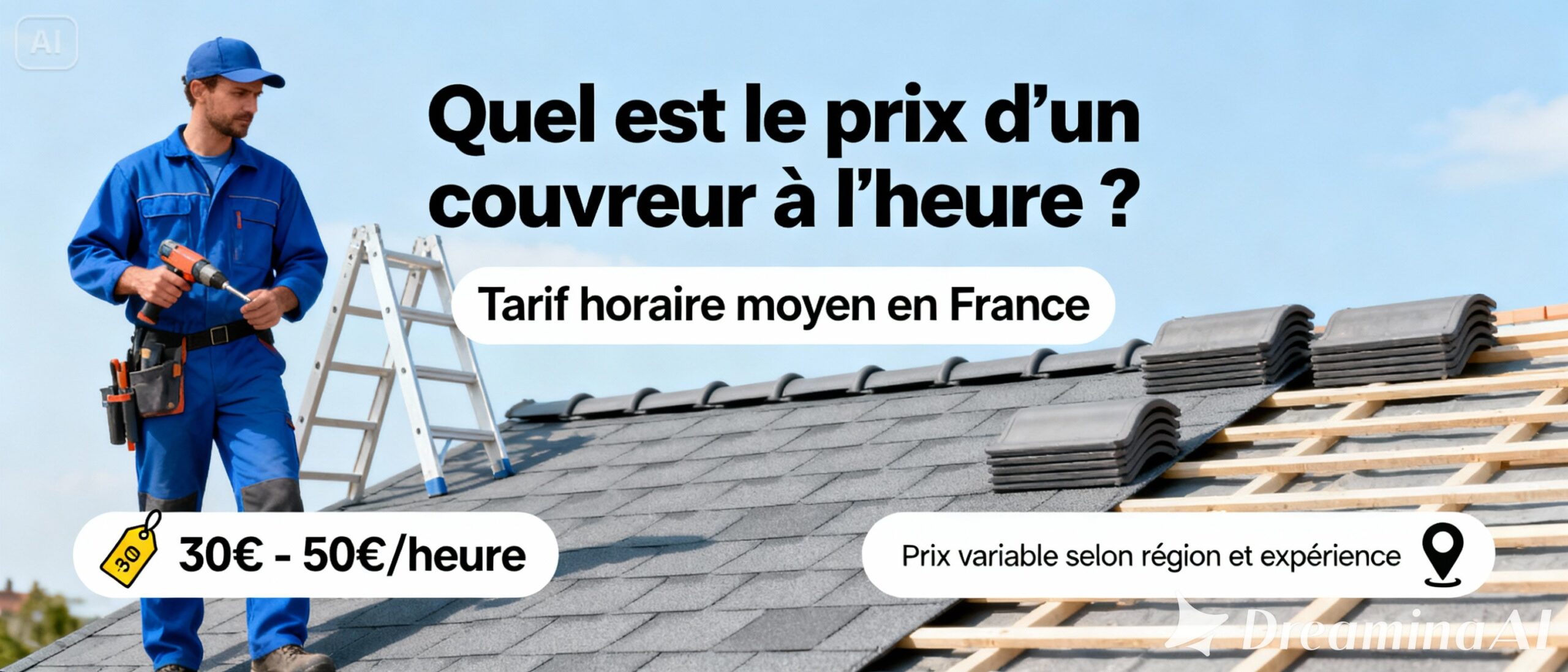 Quel est le prix d'un couvreur à l'heure ?