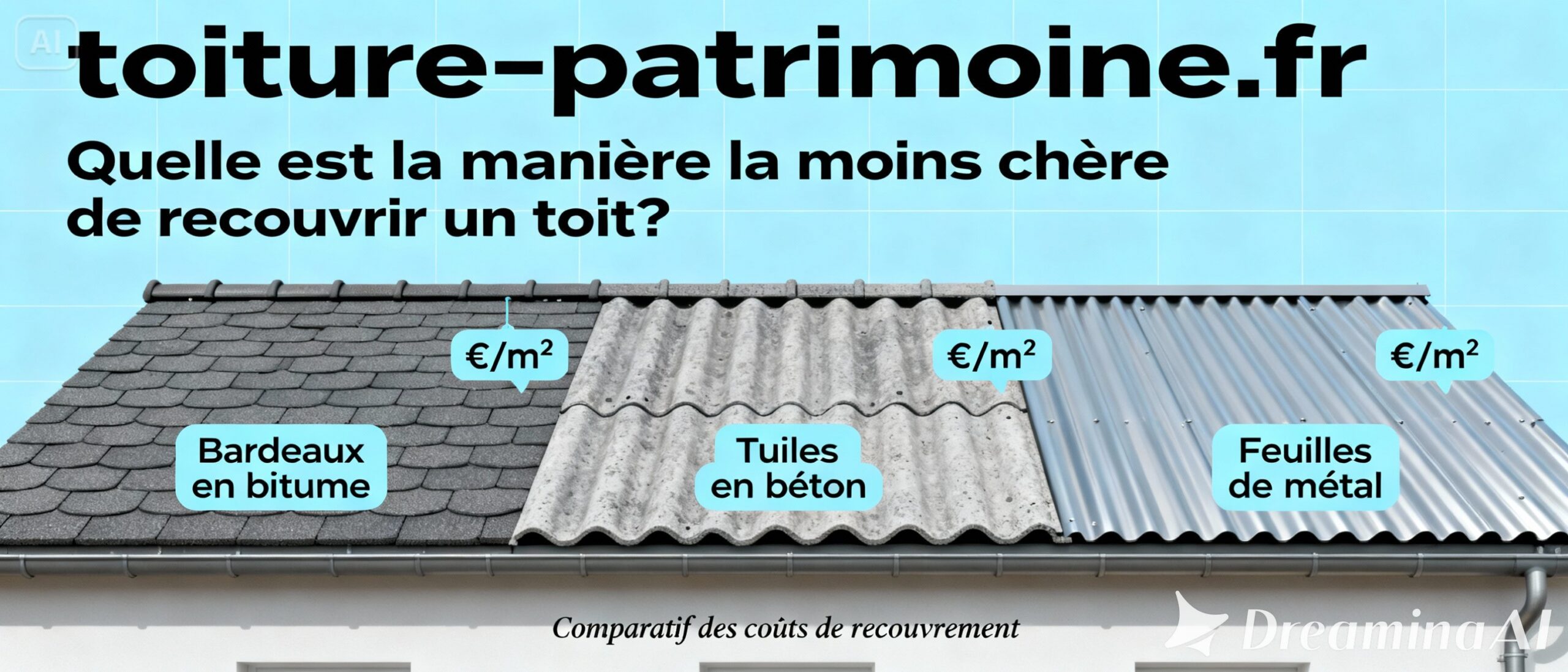 Quelle est la manière la moins chère de recouvrir un toit ?